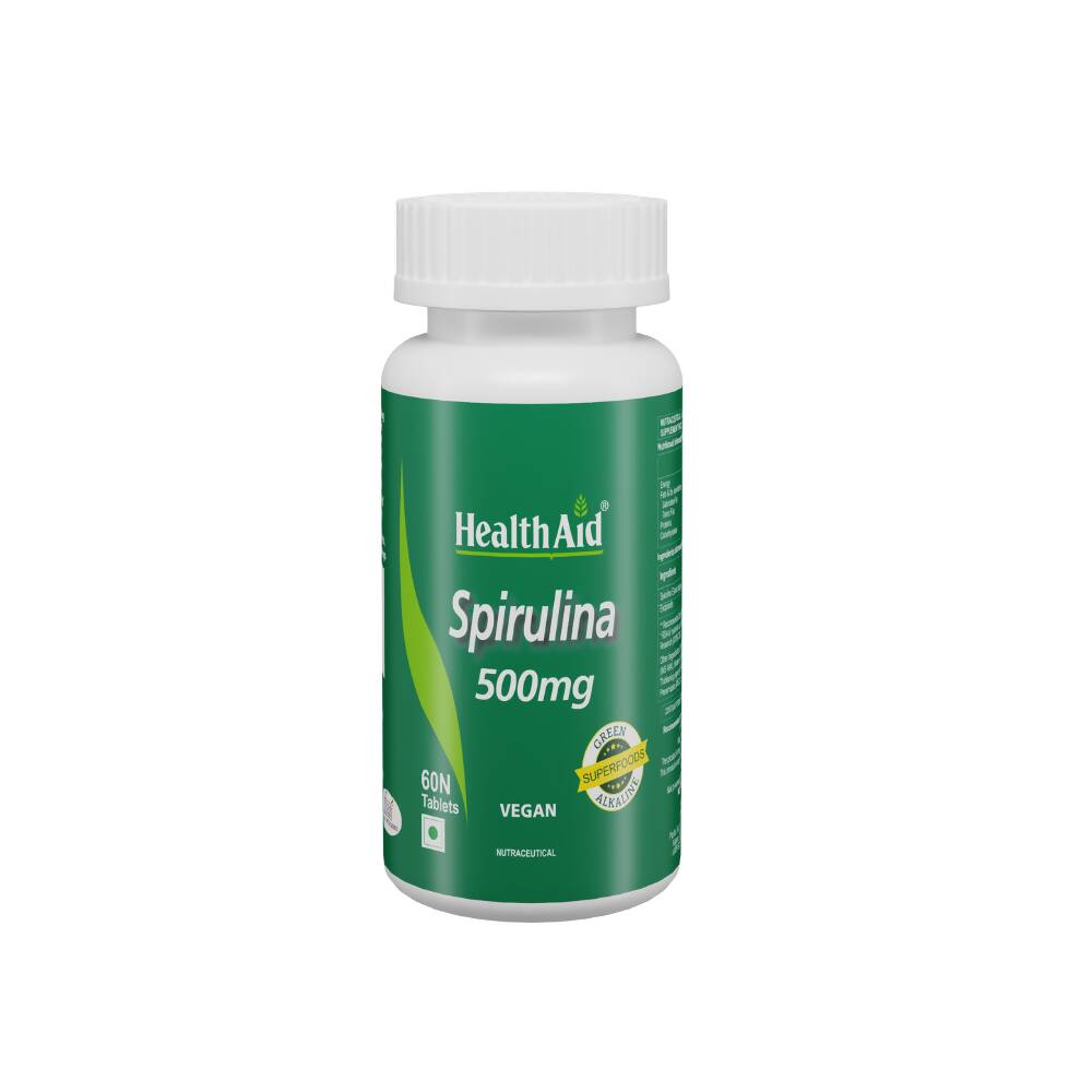 HealthAid Spirulina 500 mg Tablets - Distacart