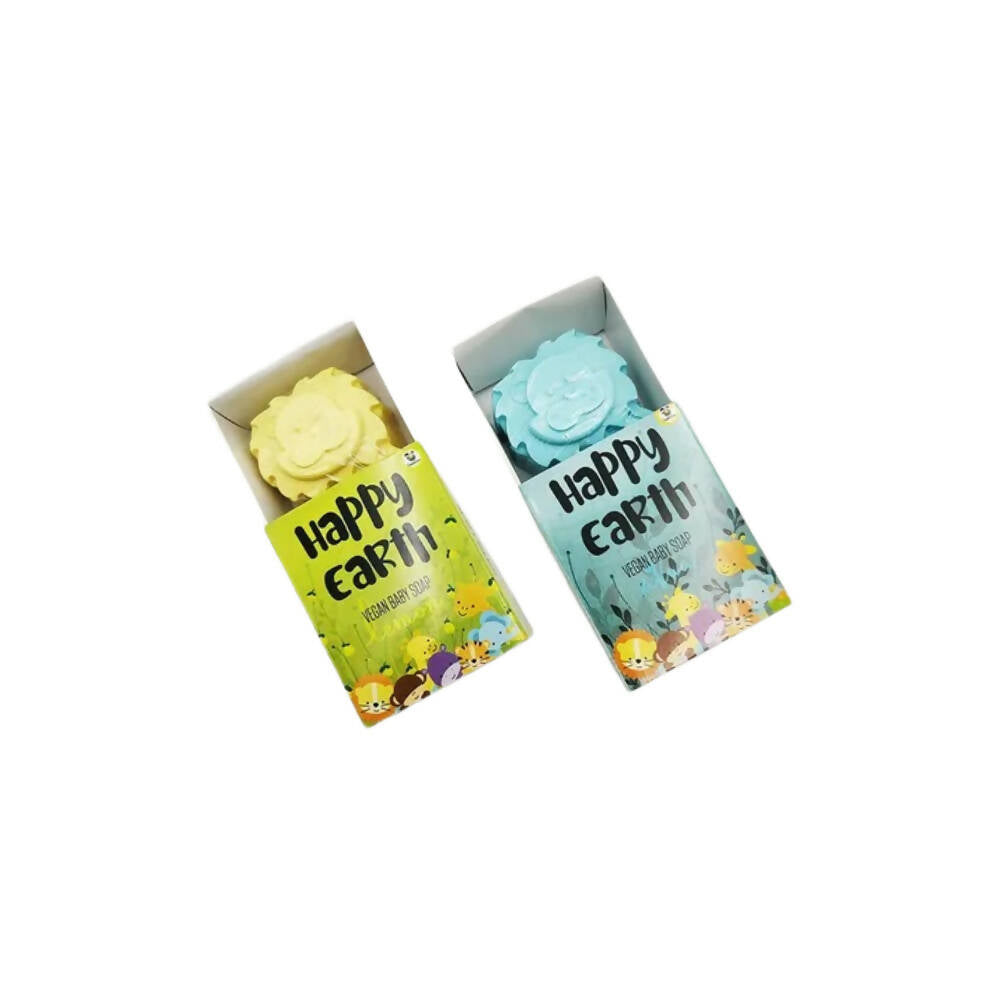 Cuddle Care Happy Earth Vegan Baby Soap for Infants- Blue & Yellow - Distacart