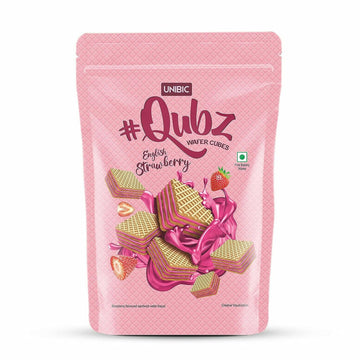 Unibic Qubz Wafer Biscuits Strawberry Flavour - Distacart