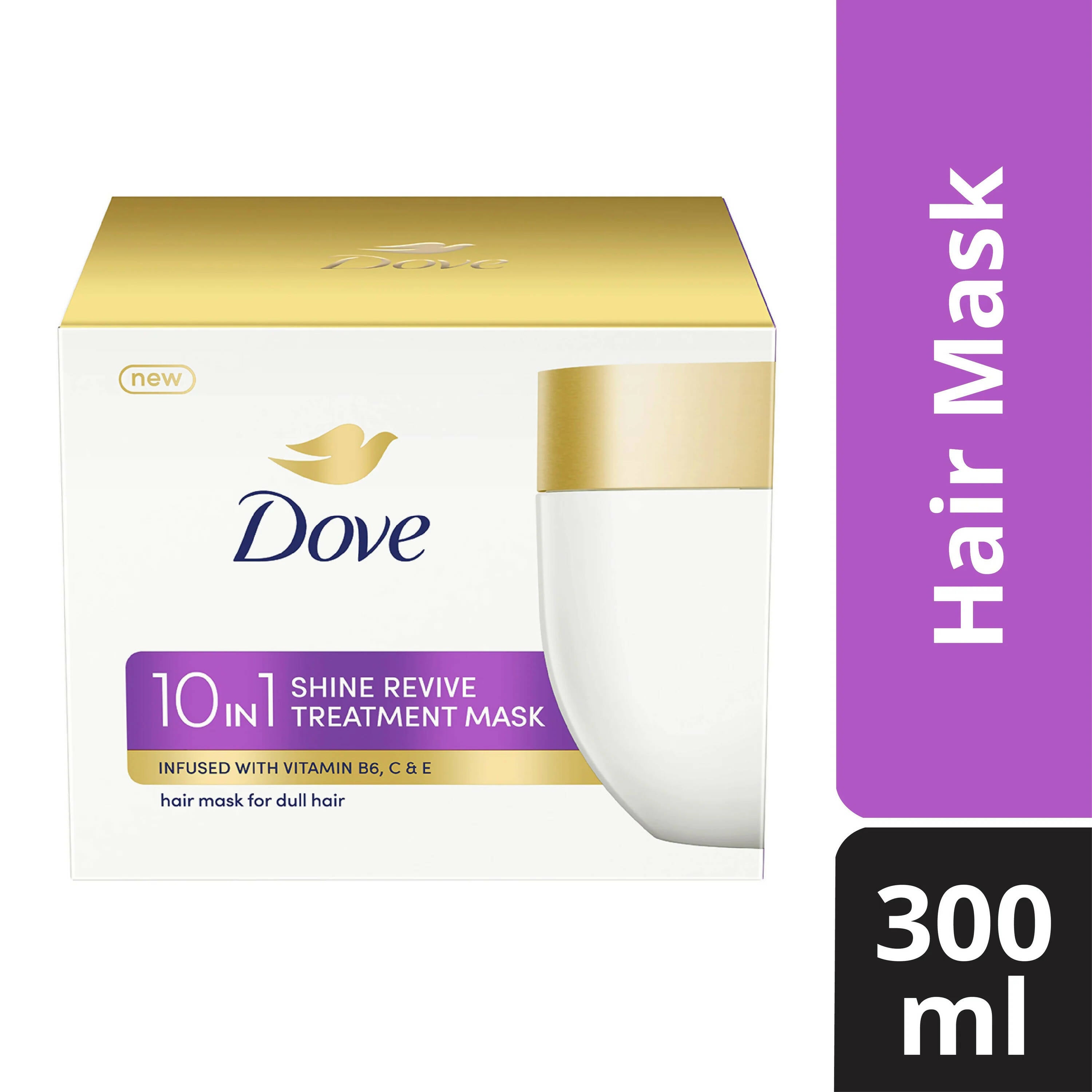 Dove 10 in 1 Shine Revive Treatment Hair Mask for Dull Hair - Distacart