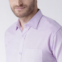 Thumbnail for RIAG Purple Men's Half Sleeves Solid Shirt - Distacart