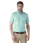 Thumbnail for RIAG Green Men's Half Sleeves Solid Shirt - Distacart