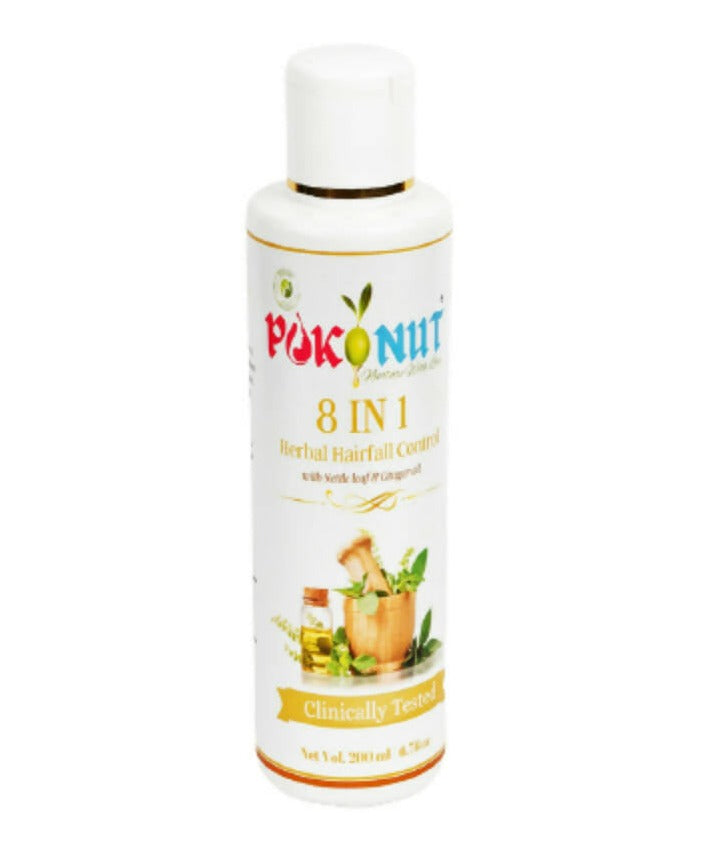 Pokonut 8 in 1 Herbal Hair Fall Control Oil - Distacart