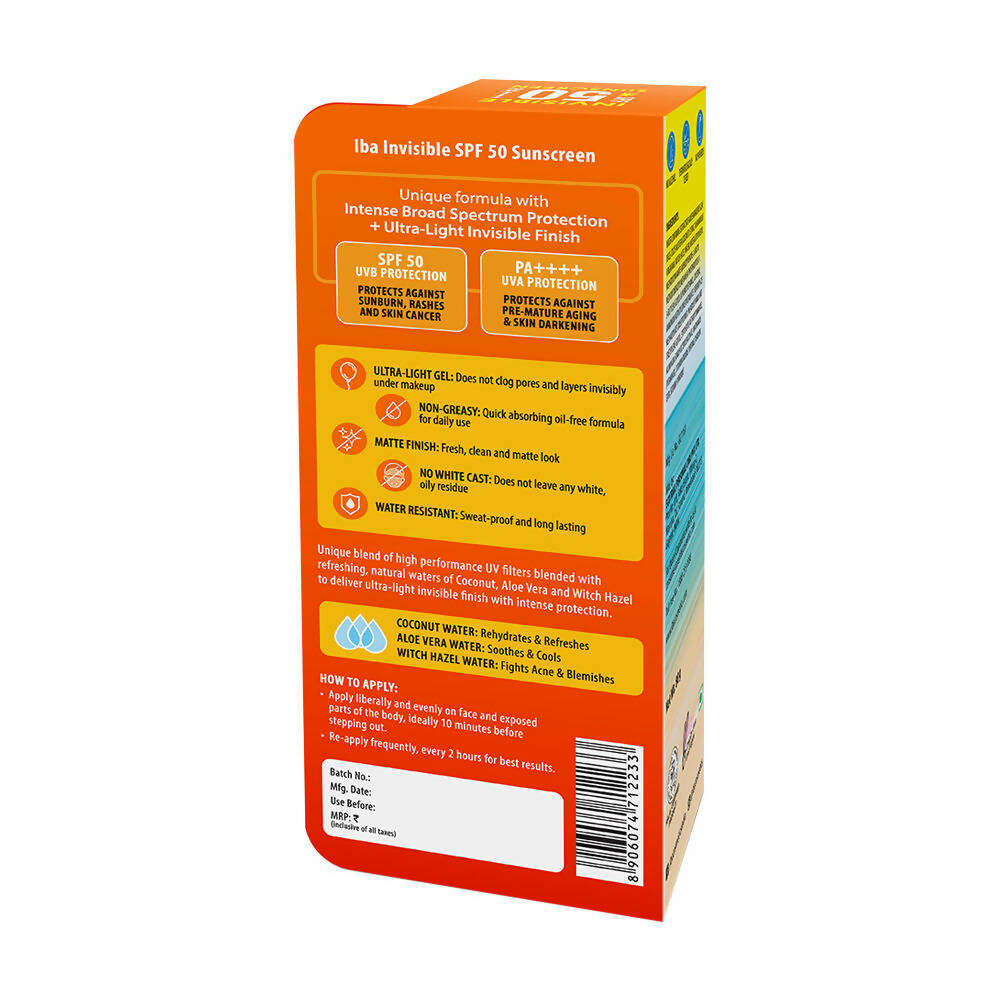 Iba Invisible SPF 50 Pa++++ Sunscreen - Distacart