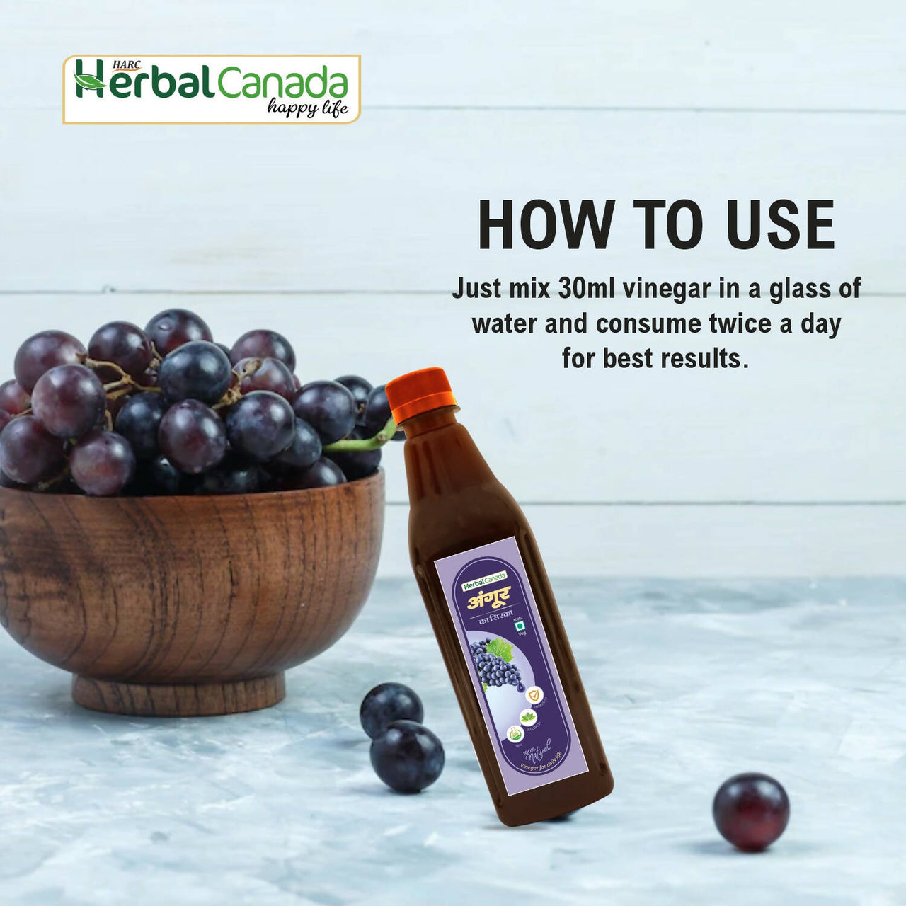 Herbal Canada Grapes Vinegar - Distacart