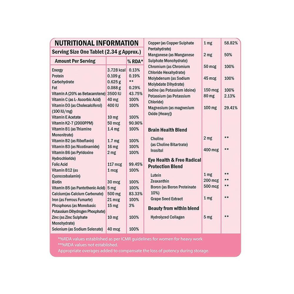 Scitron Multi Women Daily Multi-Vitamin Tablets - Distacart