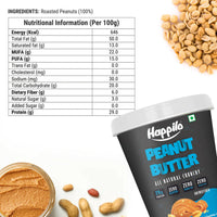 Thumbnail for Happilo All Natural Unsweetened Peanut Butter Crunchy - Distacart