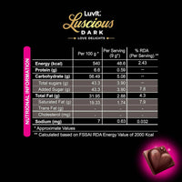 Thumbnail for LuvIt Luscious Dark Love Delights - Heart Shaped Chocolate Bars - Distacart