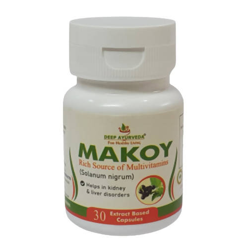 Deep Ayurveda Makoy 500mg Veg Capsules - Distacart