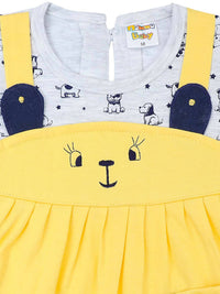 Thumbnail for NammaBaby Baby Girl''s A-Line Mini Frock Dress - Yellow - Distacart