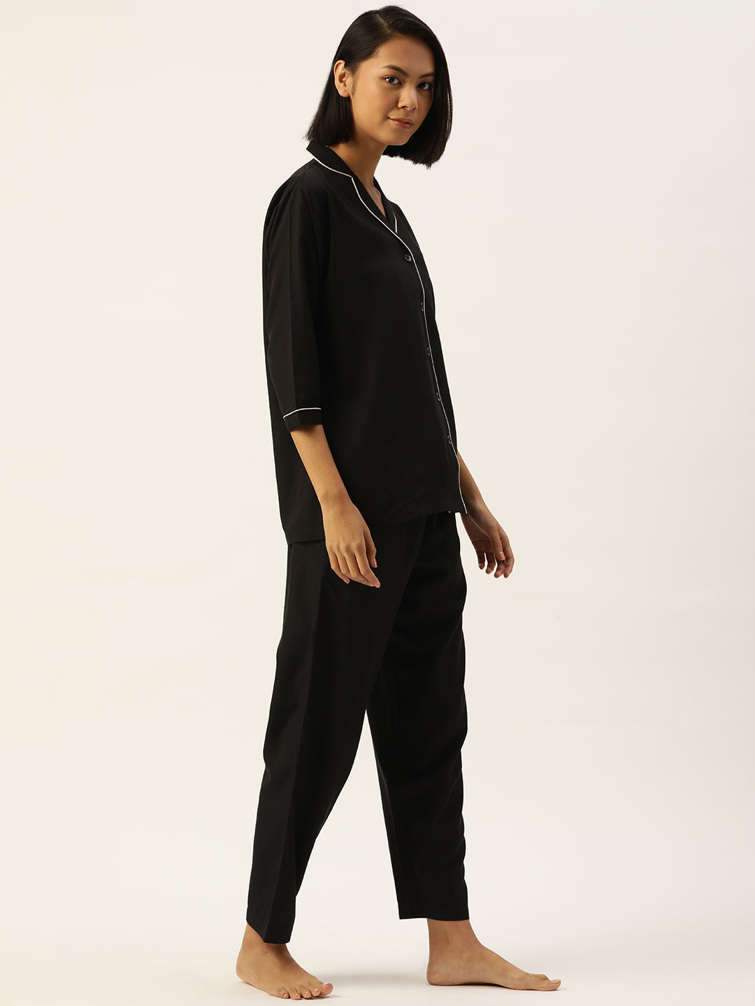 Jainish Women Black Night suit ( LNS 001Blackxxx ) - Distacart