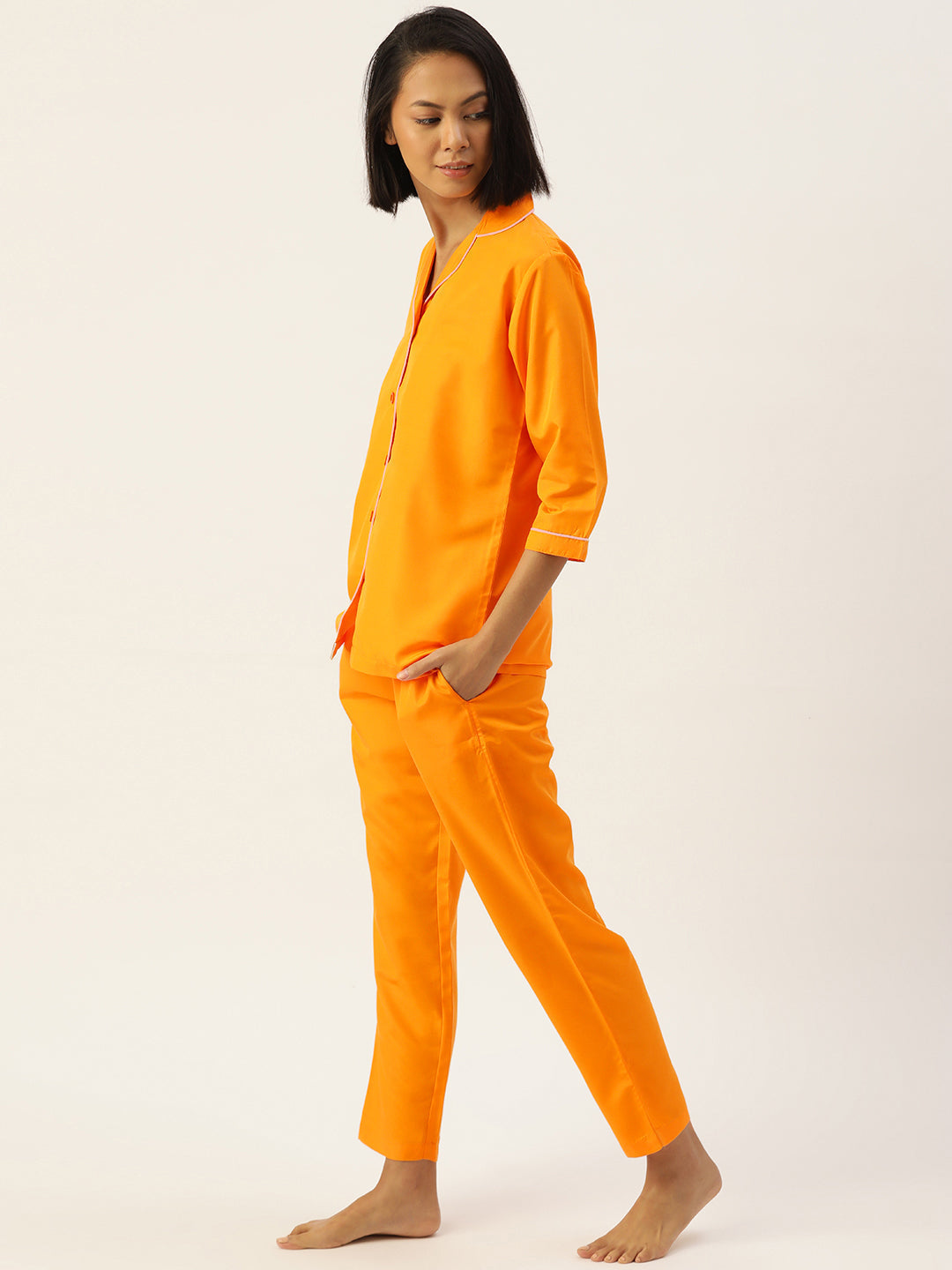 Jainish Women Mustard Night suit ( LNS 001Mustard ) - Distacart
