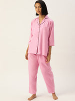 Thumbnail for Jainish Women Pink Night suit ( LNS 001Pink ) - Distacart