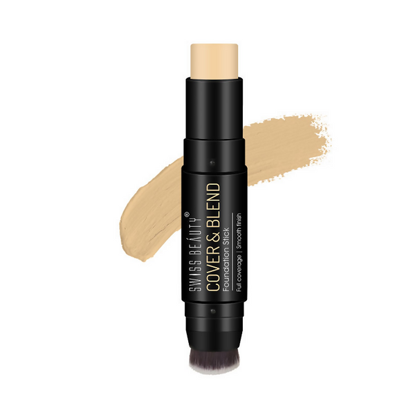 Swiss Beauty Cover & Blend Stick Foundation - 01 Pretty Vanilla - Distacart