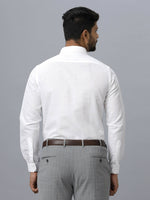 Thumbnail for Ramraj Cotton Mens Full Sleeve White Shirt Plus Size - Justice White - Distacart