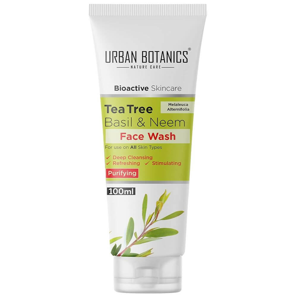 Urban Botanics Tea Tree, Basil & Purifying Neem Face Wash - Distacart