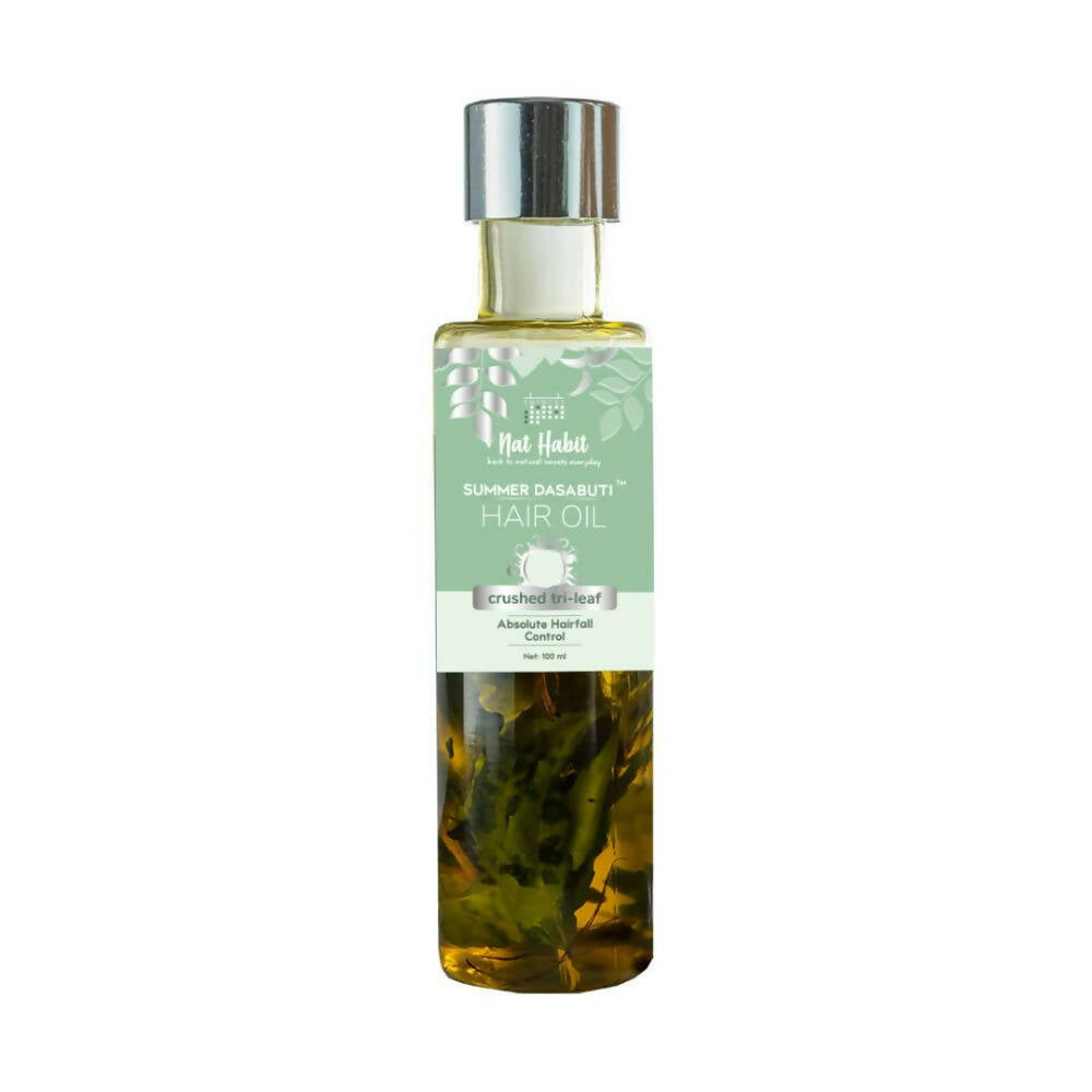 Nat Habit TriLeaf Hair Fall Control Summer Dasabuti Hair Oil - Distacart