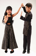Thumbnail for Lil Drama Bollywood Tadka Black Jumpsuit For Girls - Distacart