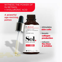 Thumbnail for The Man Company Sol. 1% Retinol Anti-Aging Face Serum - Distacart