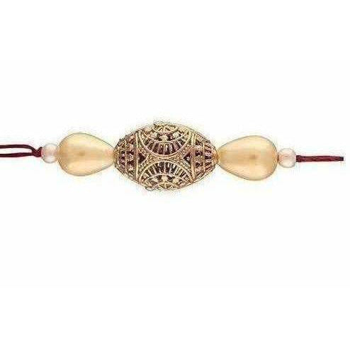 Gold Beads Rakhi Gift for Brother - Distacart
