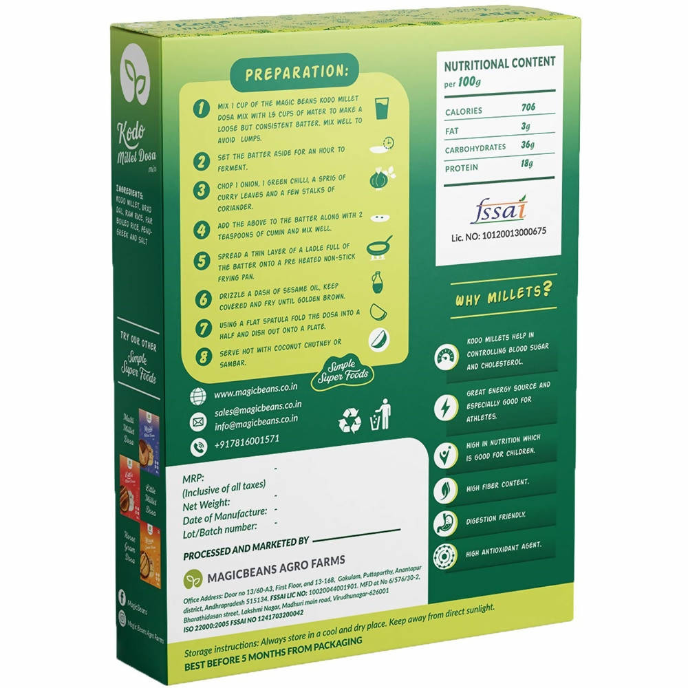 Magicbeans Kodo Millet Dosa Mix