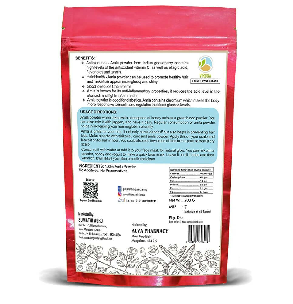 Viroga Organic Amla Powder - Distacart