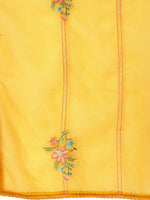 Thumbnail for Mustard Embroidered Chinon Straight Kurta With Trouser & Dupatta - Salimar - Distacart
