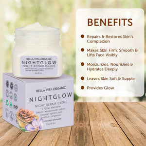 Bella Vita Organic Night Glow Night Repair Creme - Distacart