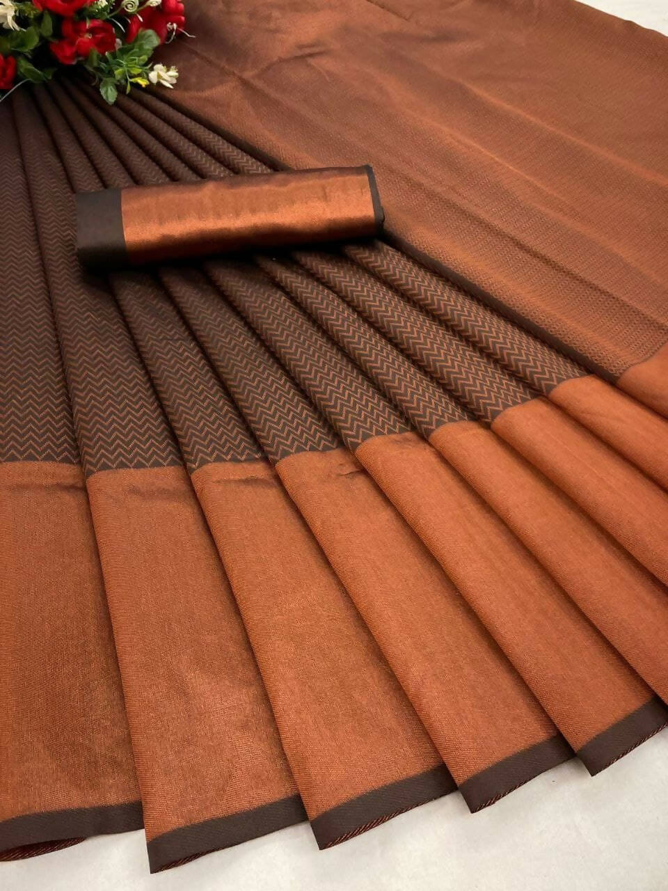 DEIANA'S Beautiful Golden Jari with New Design Soft Lichi Silk Saree - Mehandi - Distacart