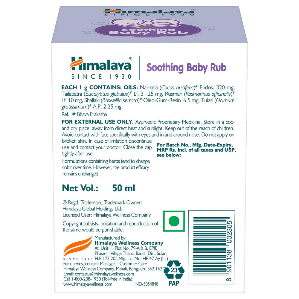 Himalaya Herbals Soothing Baby Rub - Distacart