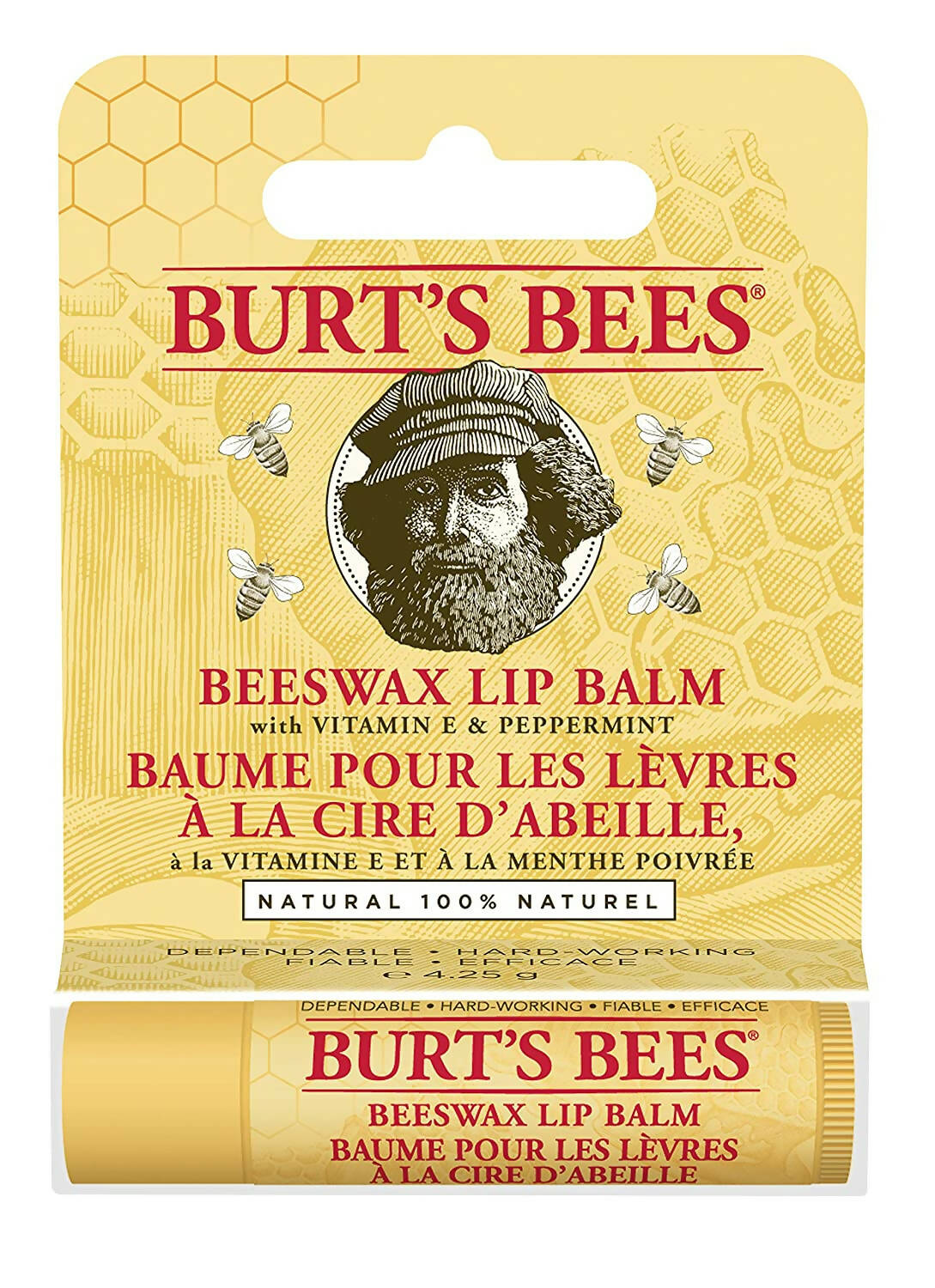 Burt's Bees Beeswax Lip Balm With Vitamin E & Peppermint - Distacart