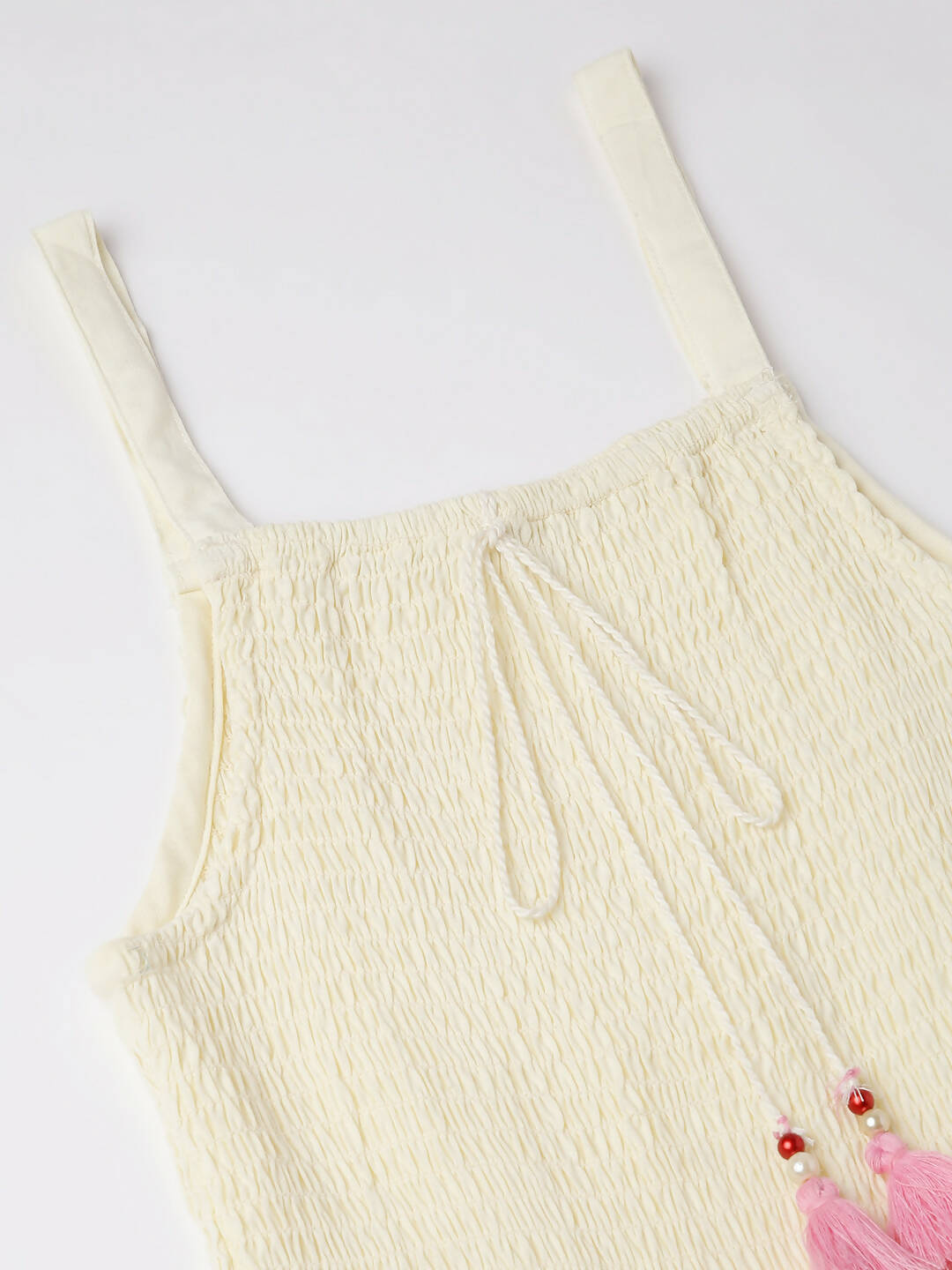 White Cotton Solid Flared Dress with Printed Shrug - Yukti - Distacart