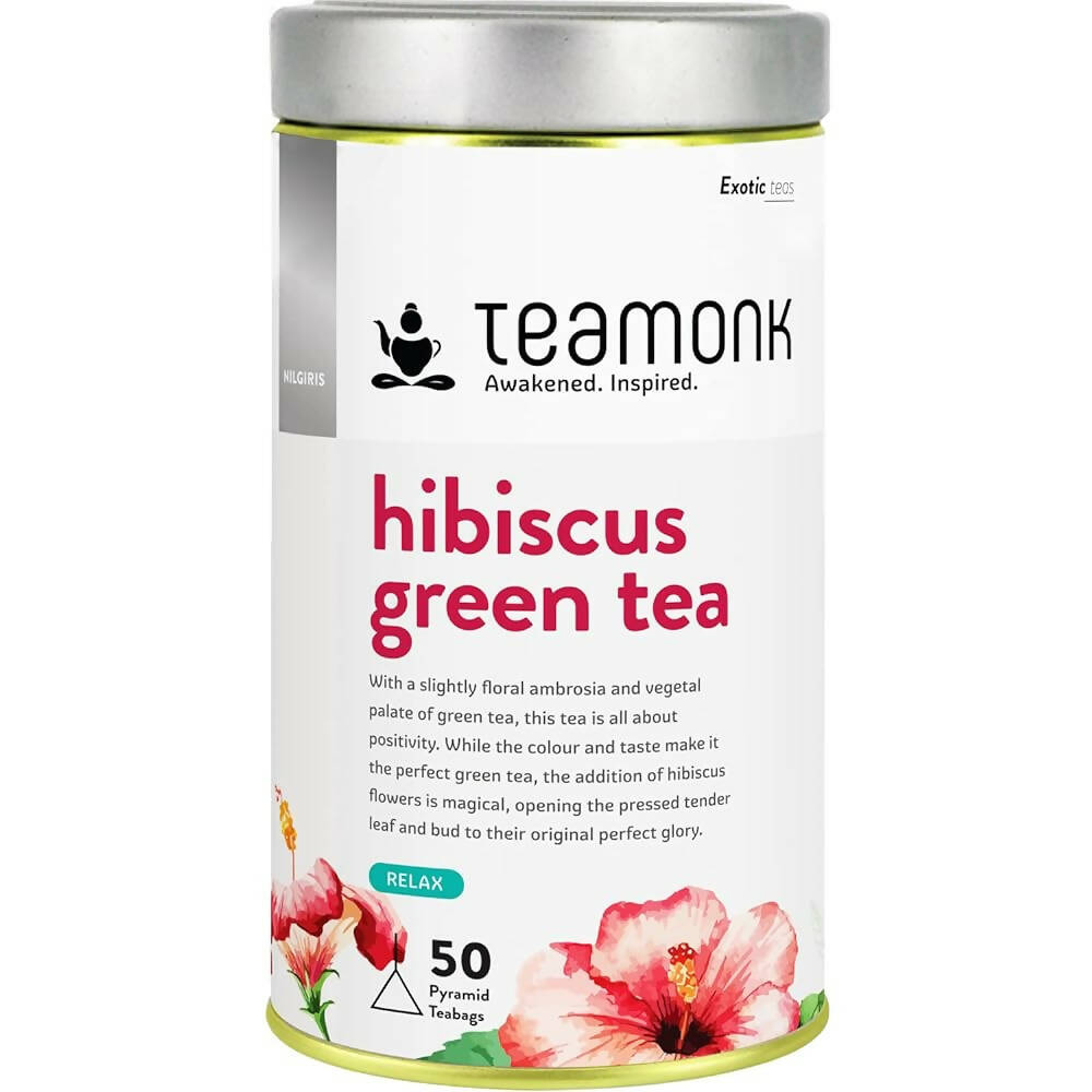 Teamonk Nilgiris Hibiscus Green Tea Bags - Distacart