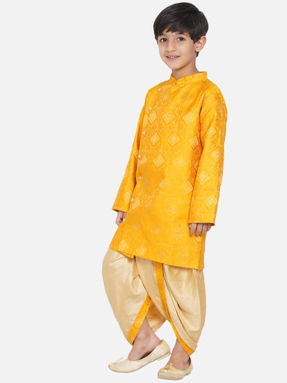 Little Bansi Angrakha Kurta with Dhoti Royal yellow