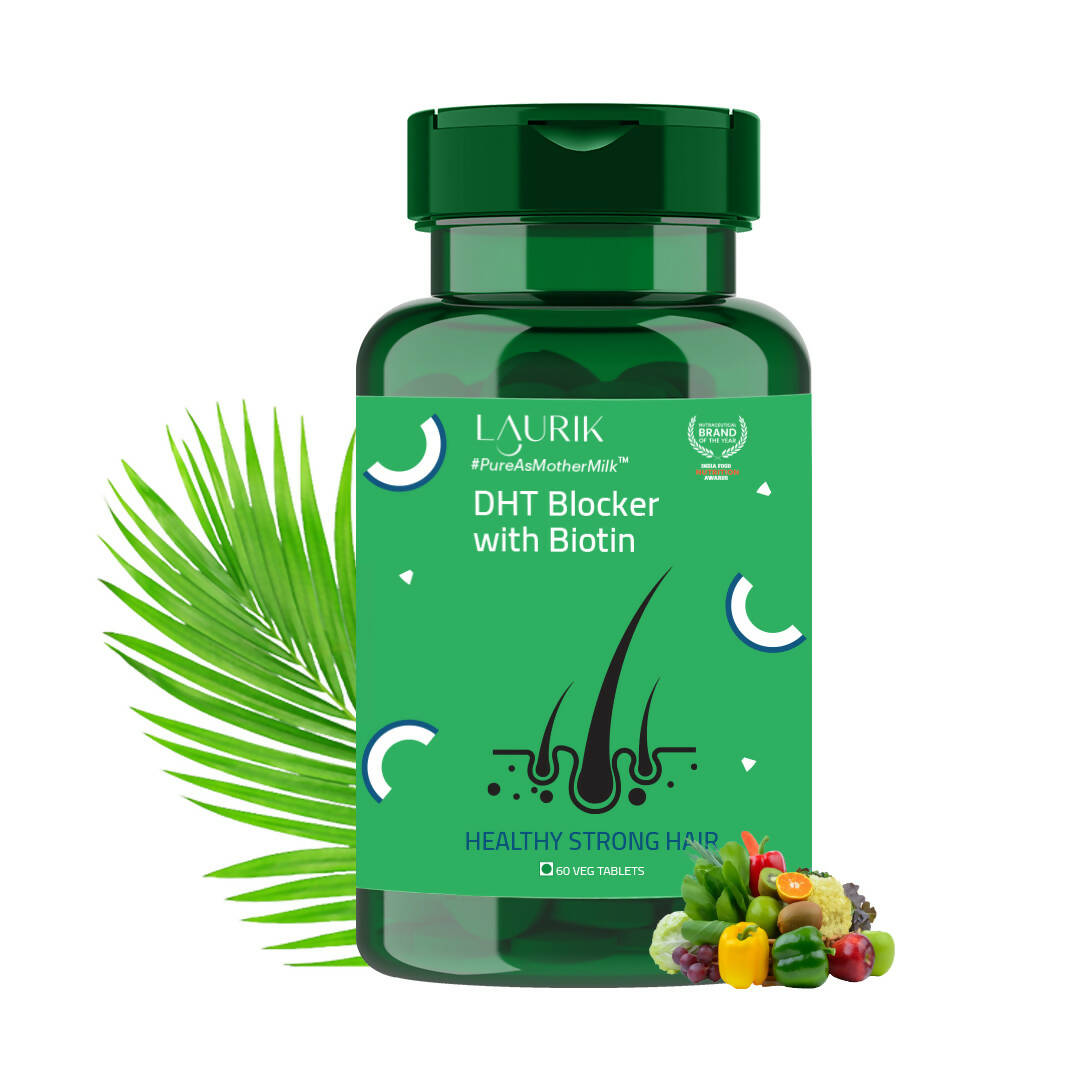 Laurik DHT Blocker Tablets With Ingredient Biotin, Helps Reduce Hair Fall, Stimulates Hair Growth - Distacart