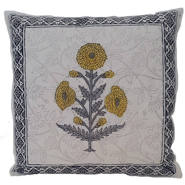The Decor Nook Yellow Sunflower Print Cushion Cover
