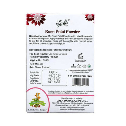 Lalas Rose Petal Powder - Distacart