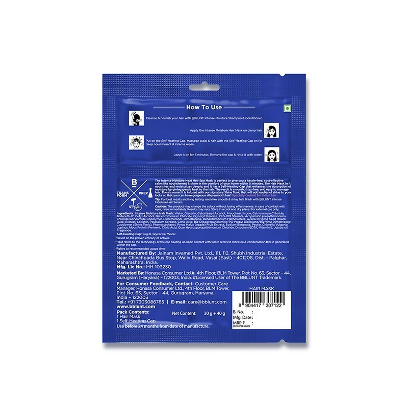 BBlunt Intense Moisture Heat Hair Spa Mask - Distacart