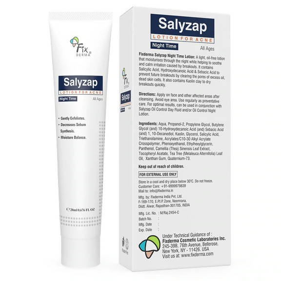 Fixderma Salyzap Night Time Lotion - Distacart