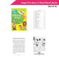 Thumbnail for Large Print Easy to Read Moral Stories Set of 4| Bedtime Stories Books for Kids| Ages 4-8 Years - Distacart