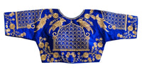 Thumbnail for Vamika Blue Banglori Silk Embroidery Blouse For Women - Distacart