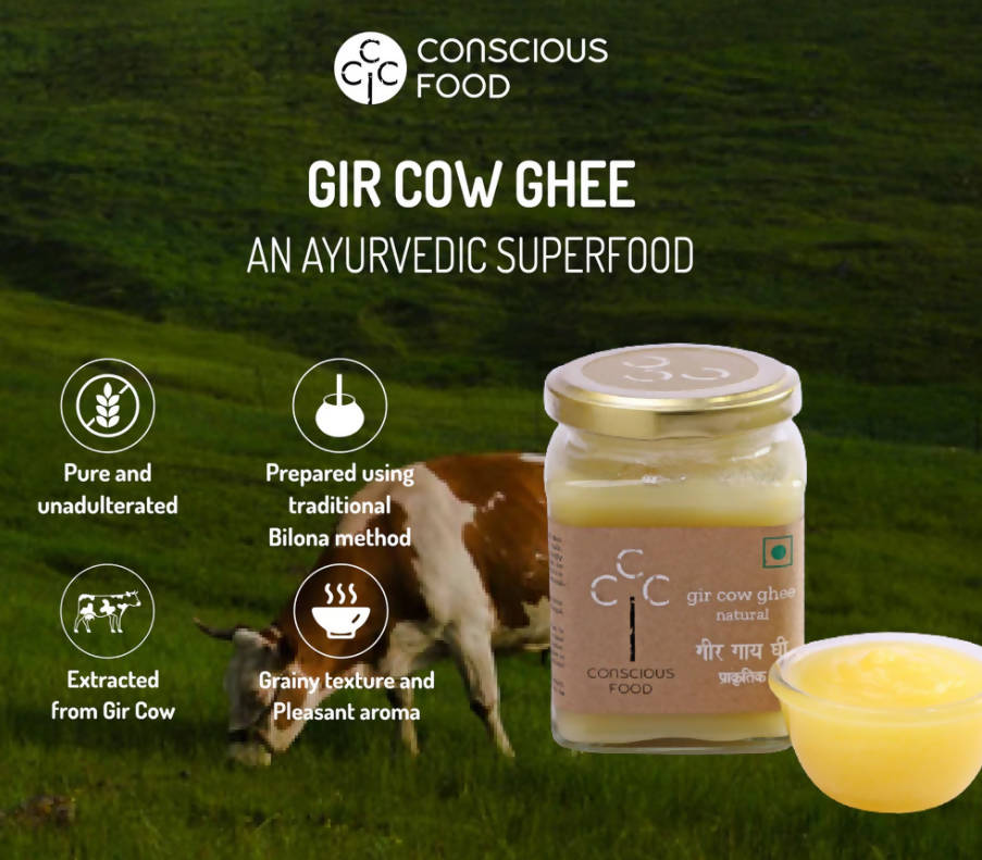 Conscious Food A2 Gir Cow Ghee (Bilona Preparation)