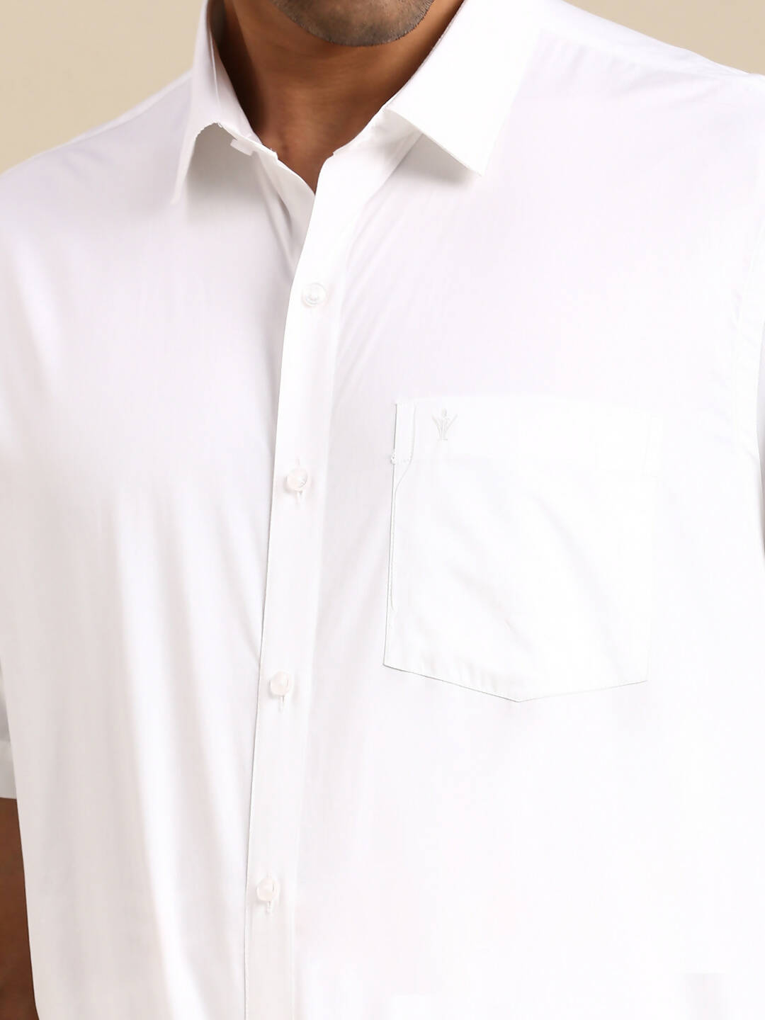 Ramraj Cotton Mens Half Sleeve Formal 100 % Cotton White Shirt - Distacart