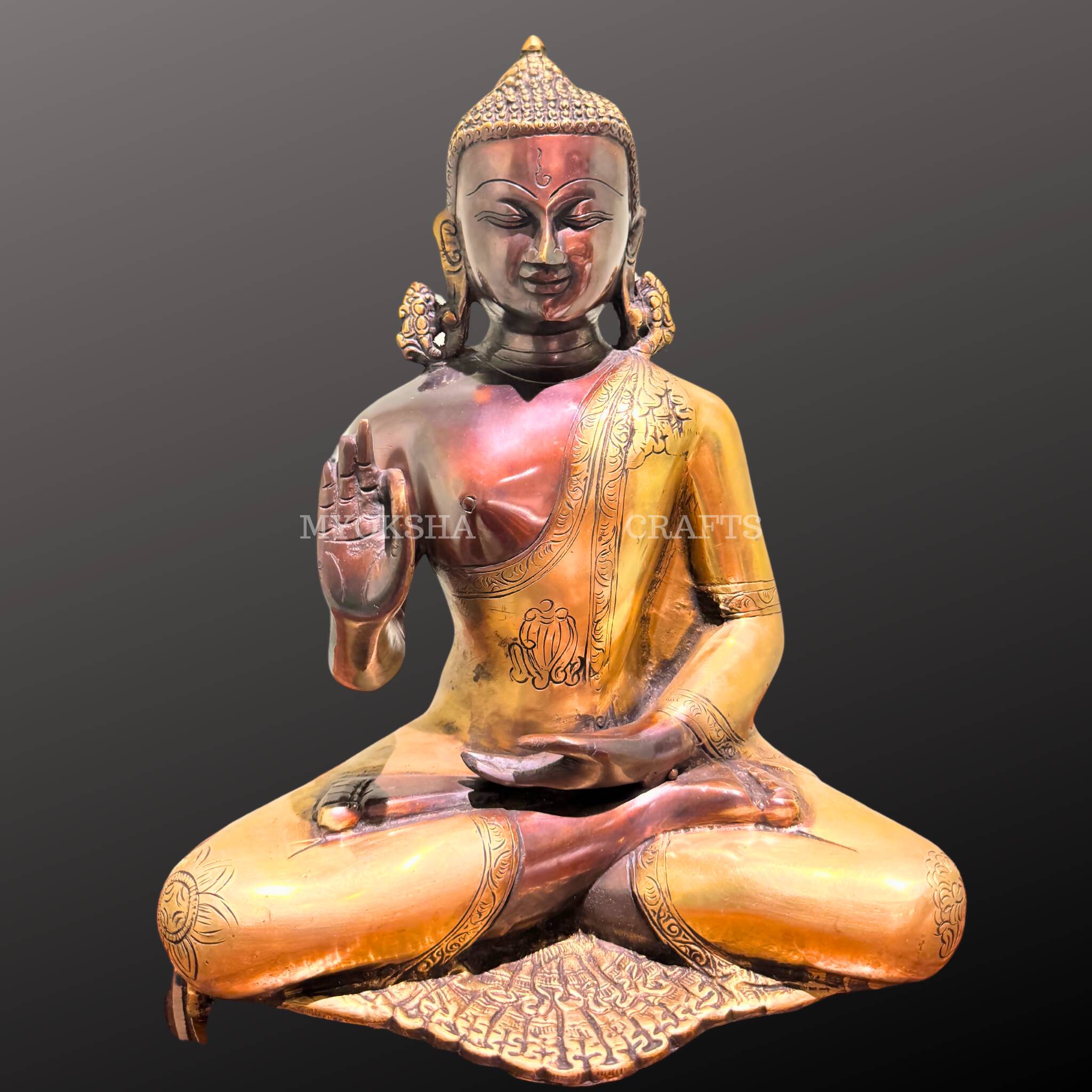 Brass Sitting Buddha Statue - Distacart