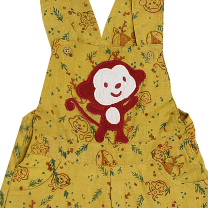 Mhyssa Yellow Dungaree With Round Neck Half Sleeves Maroon Shirt Set - Distacart