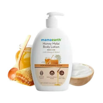 Mamaearth Honey Malai Body Lotion with Honey & Malai for Nourishing Glow - Distacart