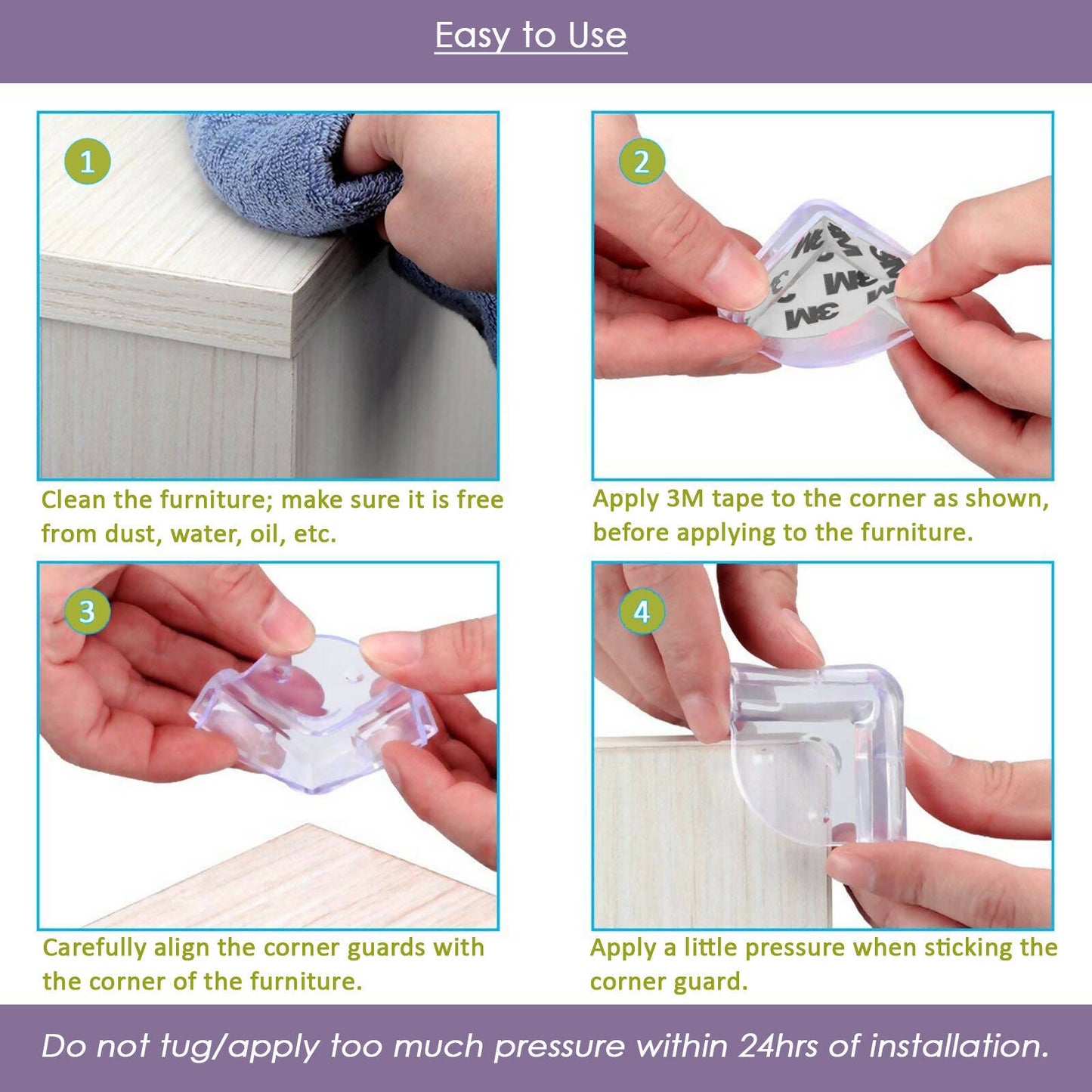 Safe-O-Kid Head Injury Safety - Smiley Shaped, Compact Corner Safety For Sharp Corners- Transparent - Distacart