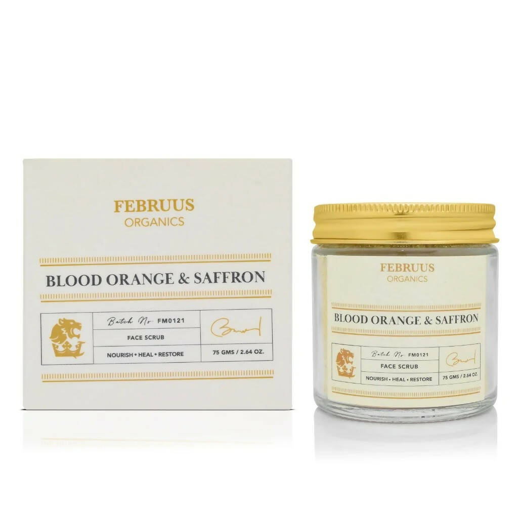 Februus Organics Blood Orange & Saffron Facial Scrub - Distacart