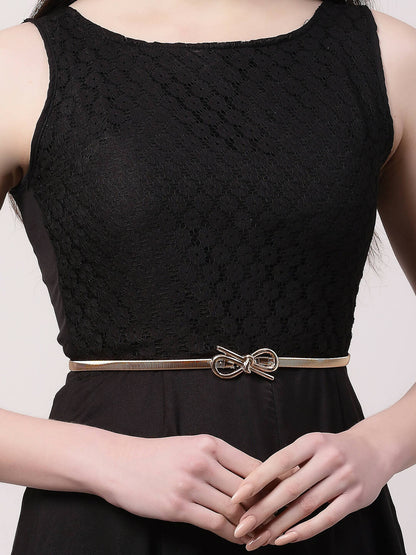 NVR Women Circular Gold Plated Stretchable Metal Belt - Distacart
