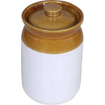 Thumbnail for Raj Royal Cream Pottery Hand Painted Ceramic Cornichon Storage Jar for Pickle